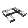 5Grid Large Metal Raised Bed Vegetable Flower Garden Planter Trough Grow Box UK