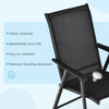 Set of 2 Folding Chairs Garden Fabric Chairs Indoors Outdoors Seat w/Armrests