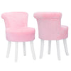 Fluffy Pink Women Makeup Side Chair Stool DressingTable Plush Vanity Piano Chair
