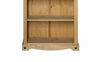 Corona Bookcase 3 Shelf Small Low Storage Living Room Waxed Pine