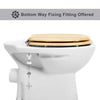 Toilet Seat Universal Soft Close Heavy Duty Bathroom Toilet Lid Cover w/ Fitting