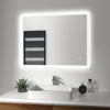 LED Mirror Bathroom Illuminated Wall Mounted with Anti fog / Touch Switch 60X80