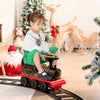 Electric Ride On Toy 16 Pieces Tracks Train with Lights & Sounds-Black