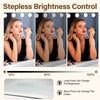 Hollywood Vanity Mirror 58x46cm 15 LED Bulbs make up mirror Bluetooth