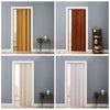Folding Door PVC Internal Accordion Concertina Sliding Door Brown Ivory White