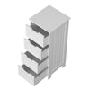 Bathroom Cabinet Storage 4 Drawer Free Standing Cupboard Furniture Unit White
