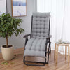 Garden Sun Lounger Seat Cushion Recliner Deck Chair Padded Mat Replacement Grey