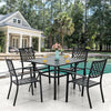 Metal Garden Bistro Table Outdoor Table Patio Furniture Table With Umbrella Hole