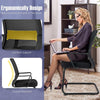 Ergonomic Mid-Back Mesh Chair Set of 2 w/ Upholstered Seat