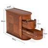 Tribesigns Solid Wood End Table, 2-Drawer Narrow Side Table,No Assembly Required