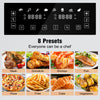 Dual Zone Air Fryer 9L Digital Airfryer Oil Free Low Fat with Touch Screen 2500W