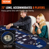 VEVOR 8 Player Oval Foldable Poker Table Casino Blackjack Texa Holdem Table 72"