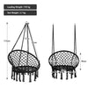 Hammock Swing Chair Hanging Rope Seat Net Chair Garden Macrame Swing Out/Indoor