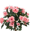 Artificial Pink Rose Flower Tree Fake Plant in Pot In/Outdoor Home Office Garden