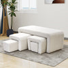 Boucle Window Seat Bed End Sofa Chair Chaise Lounge Nested Bench Pouffe Bedroom