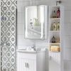 Wall Mounted LED Bathroom Mirror Cabinet w/ Storage/Shaver Socket/Demister