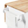 Rolling Kitchen Island Cart on Wheels with Drop-Leaf Countertop and 4 Drawers