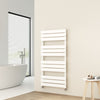 Designer Flat Panel Heated Bathroom Towel Rail Radiator Warmer Heating White