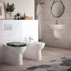Toilet Seat Universal Soft Close Heavy Duty Bathroom Toilet Lid Cover w/ Fitting