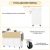 Kitchen Island, Storage Cabinet with Sliding Doors, Drawers, Castors 110x42x90cm