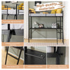 High Sleeper Bunk Bed Loft Cabin Bed Metal Frame Desk Kids Single With LED Black