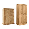 Corona 2 Door Wardrobe Tallboy 1 Door 4 Drawer Chest Mexican Solid Pine Bedroom