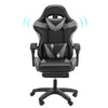 Massage Gaming Chair Leather Racing Office Executive Recliner with Leg Rest Grey