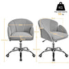 Home Office Velvet Desk Chair,Swivel Makeup Vanity Chair with Armrests for Women