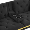 MODERN VELVET SOFA BED 2 SEATER CLICK CLACK SOFA SETTEE COUCH FOR LIVING ROOM