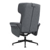 Manual Adjust Executive Leather Recliner Chair With Swivel Base &Footstool Set