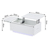 Coffee Table High Gloss LED Lift up with Storage White Living Room Furniture