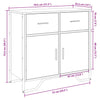 Sideboard Black 79.5x35.5x74.5 Engineered Wood W6W6