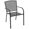 Stackable Garden Chair Set 5 pcs Anthracite -coated Steel N0G5