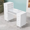 Manicure Storage Table Makeup Station Nail Desk Workstation Shelves Equipment
