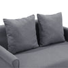 Modern 2 Seater Sofa Loveseat Compact Settee Linen Fabric Armrest with Pillows