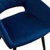 2 X Blue Dining Chair Velvet Padded Cushion Diamond Chair Kitchen Dining Room