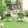 2 Pack 2 Tiers Metal Plant Stand Multiple Planter Rack Flower Display Home Decor