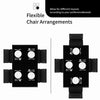 Grey Marble Tempered Glass Dining Table & 4x Grey Faux Leather Dining Chairs Set