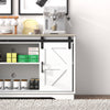 Sliding Barn Door Sideboard Storage Cabinet Coffee Bar TV Stand Farmhouse Style