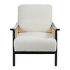 Modern Upholstered Sofa Chair Boucle Fabric Accent Armchair Leisure Lounge Chair