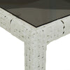BaraSh Garden Table White 250x100x75 Poly Rattan and Tempered Glass, E4Y1