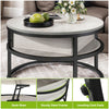 Round Lift Top Coffee Table with Hidden Storage, for Living Room, Modern Design