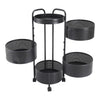 Kitchen Rotating Trolley Shelf Vegetable Fruits Rack Bathroom Storage Organiser