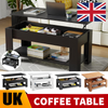 Wooden Coffee Table With Storage Lift Top Up Drawer Shelf Living Room Furniture