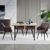 Modern Dining Table for 4 People,120cm Kitchen Dining Table w/ X Shape Metal Leg