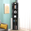 Modern Bathroom Tall Cabinet with Storage Shelf&Door Corner Shelf Bookshelf