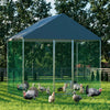 Heavy Duty Metal Chicken Run Coop Cage Walk In Kennel Netting Fence Feeding Pen
