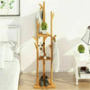 Garment Clothes Coat Rack Stand Wooden Tree Hanger Bag Hat Hook Holder Standing