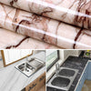 Kitchen Contact Paper Glossy Marble Wallpaper Sticker Cabinet Furniture Covering