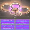 Dimmable LED Ceiling Fan Light Living Room Chandelier Lamp With Remote Control